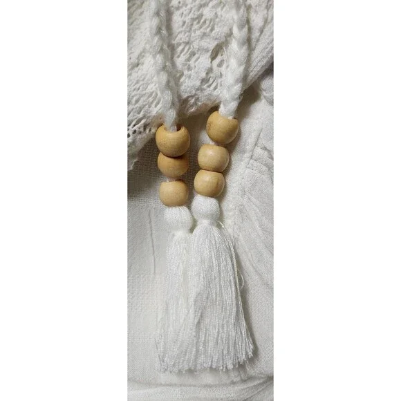 Idyllwind Miranda Lambert Cherry Street Top Womens Size M White V-Neck Lace - Picture 5 of 8